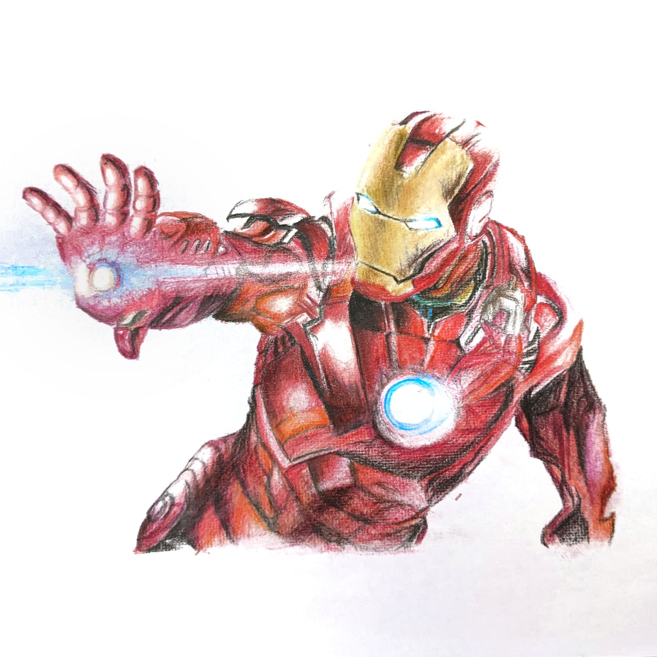 Pencil Drawing Iron Man